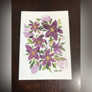 Original Loose Floral Watercolor